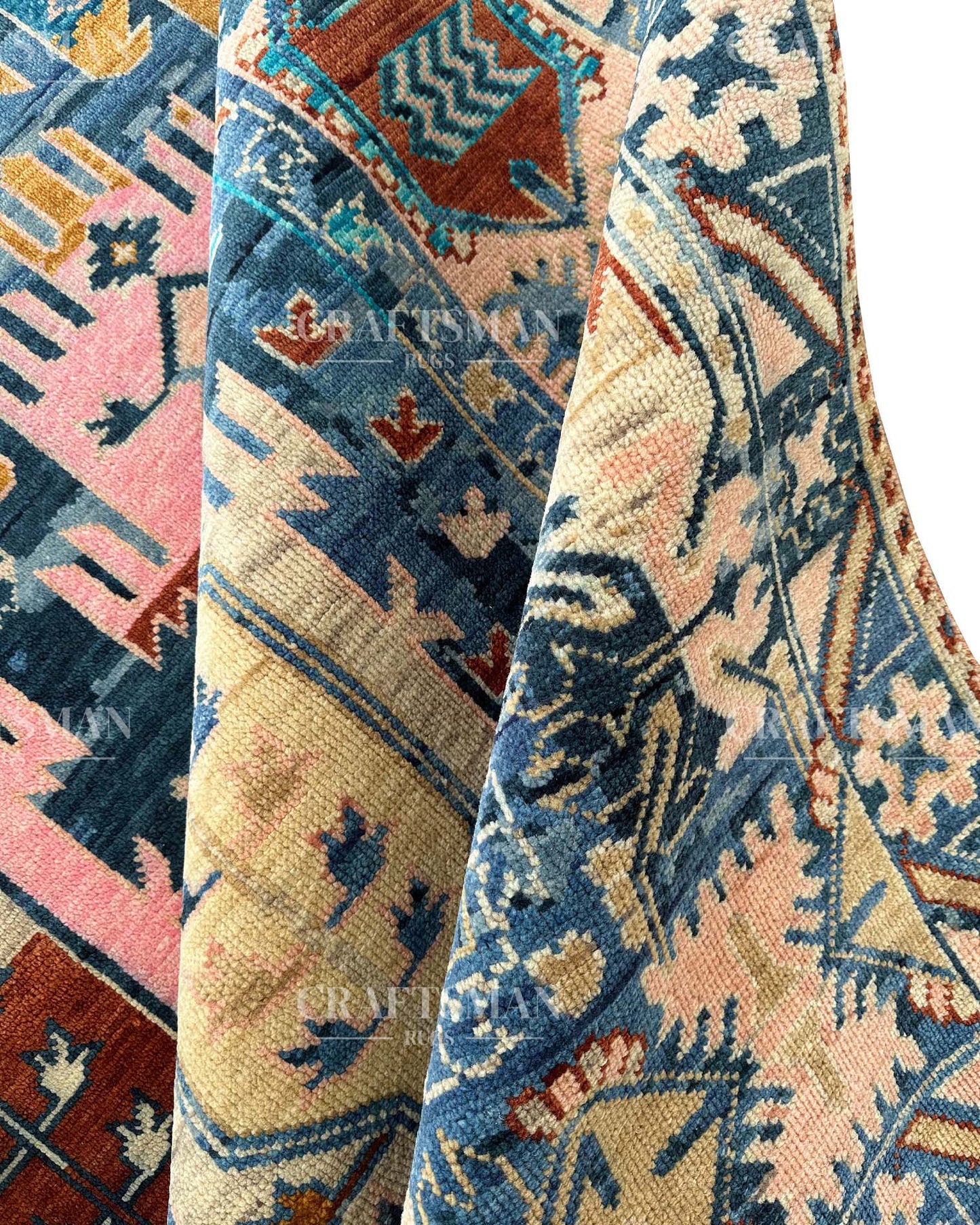 Tavrin Wool Hand-Knotted Oushak-Inspired Rug