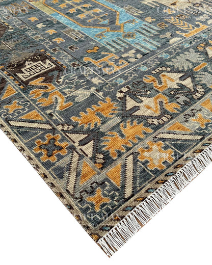 Terlis Wool Hand-Knotted Oushak-Inspired Rug