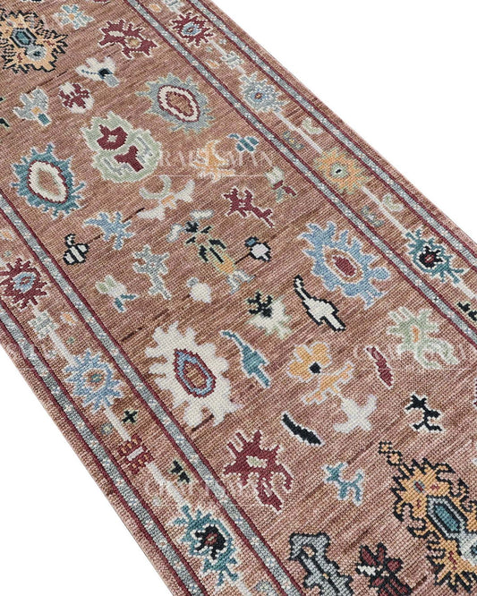 Caldra Wool Hand-Knotted Oushak-Inspired Rug