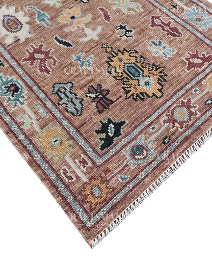 Caldra Wool Hand-Knotted Oushak-Inspired Rug