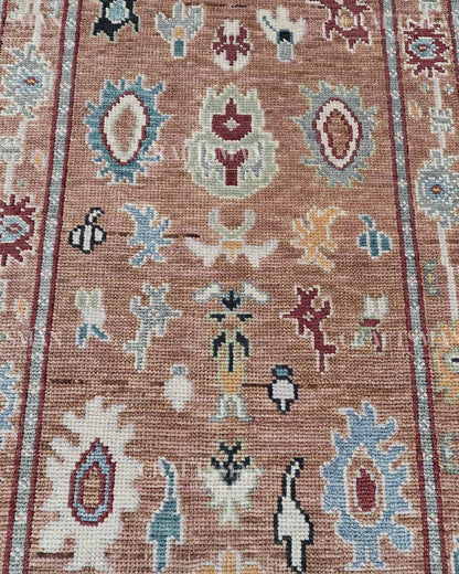 Caldra Wool Hand-Knotted Oushak-Inspired Rug