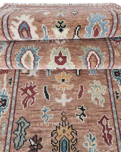 Caldra Wool Hand-Knotted Oushak-Inspired Rug