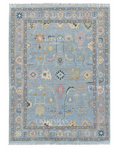 Avris Wool Hand-Knotted Oushak-Inspired Rug