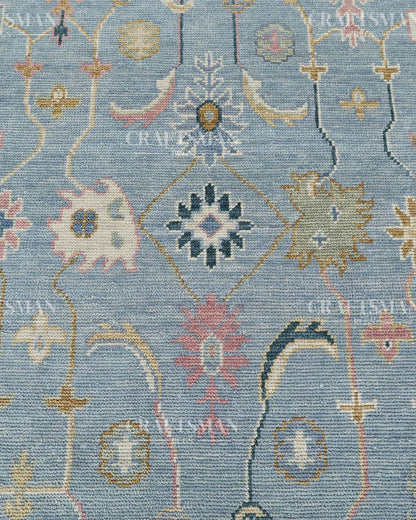 Avris Wool Hand-Knotted Oushak-Inspired Rug