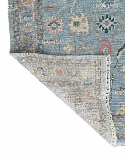 Avris Wool Hand-Knotted Oushak-Inspired Rug