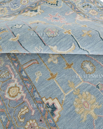 Avris Wool Hand-Knotted Oushak-Inspired Rug