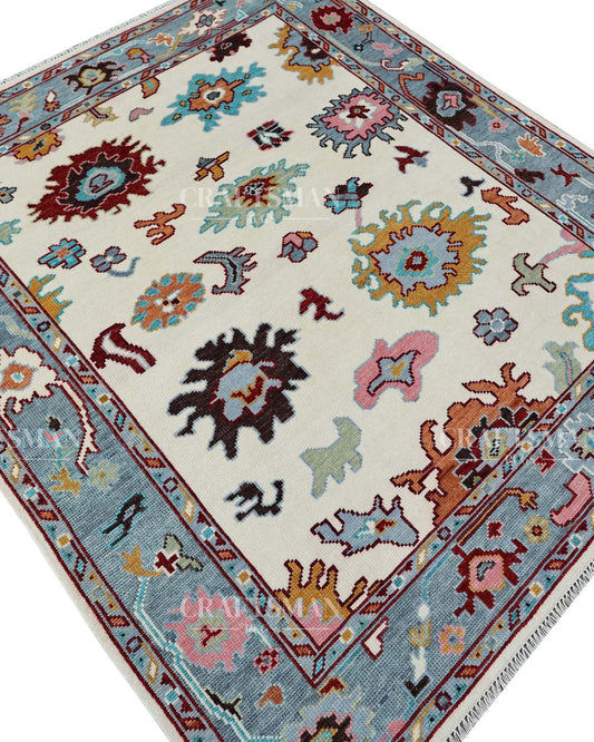 Dorran Wool Hand-Knotted Oushak-Inspired Rug