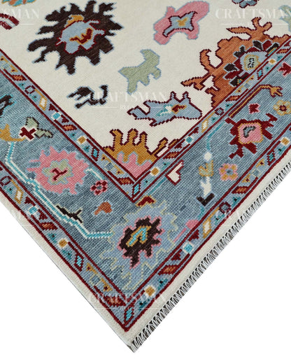Dorran Wool Hand-Knotted Oushak-Inspired Rug