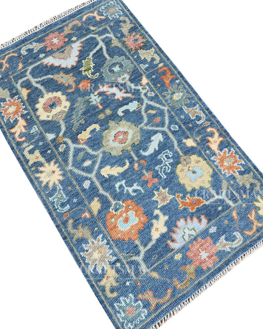 Valen Wool Hand-Knotted Oushak-Inspired Rug