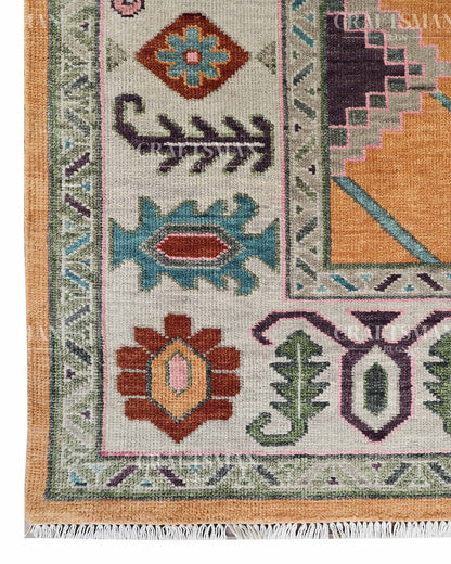 Orvia Wool Hand-Knotted Oushak-Inspired Rug