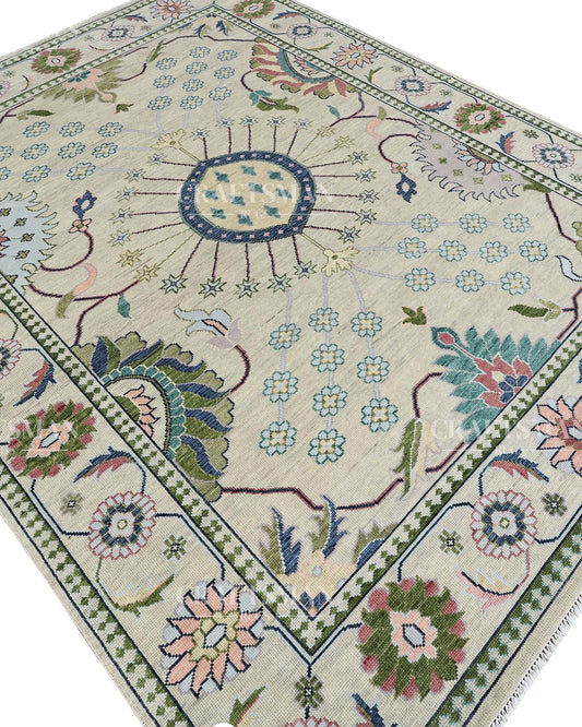 Selric Wool Hand-Knotted Oushak-Inspired Rug