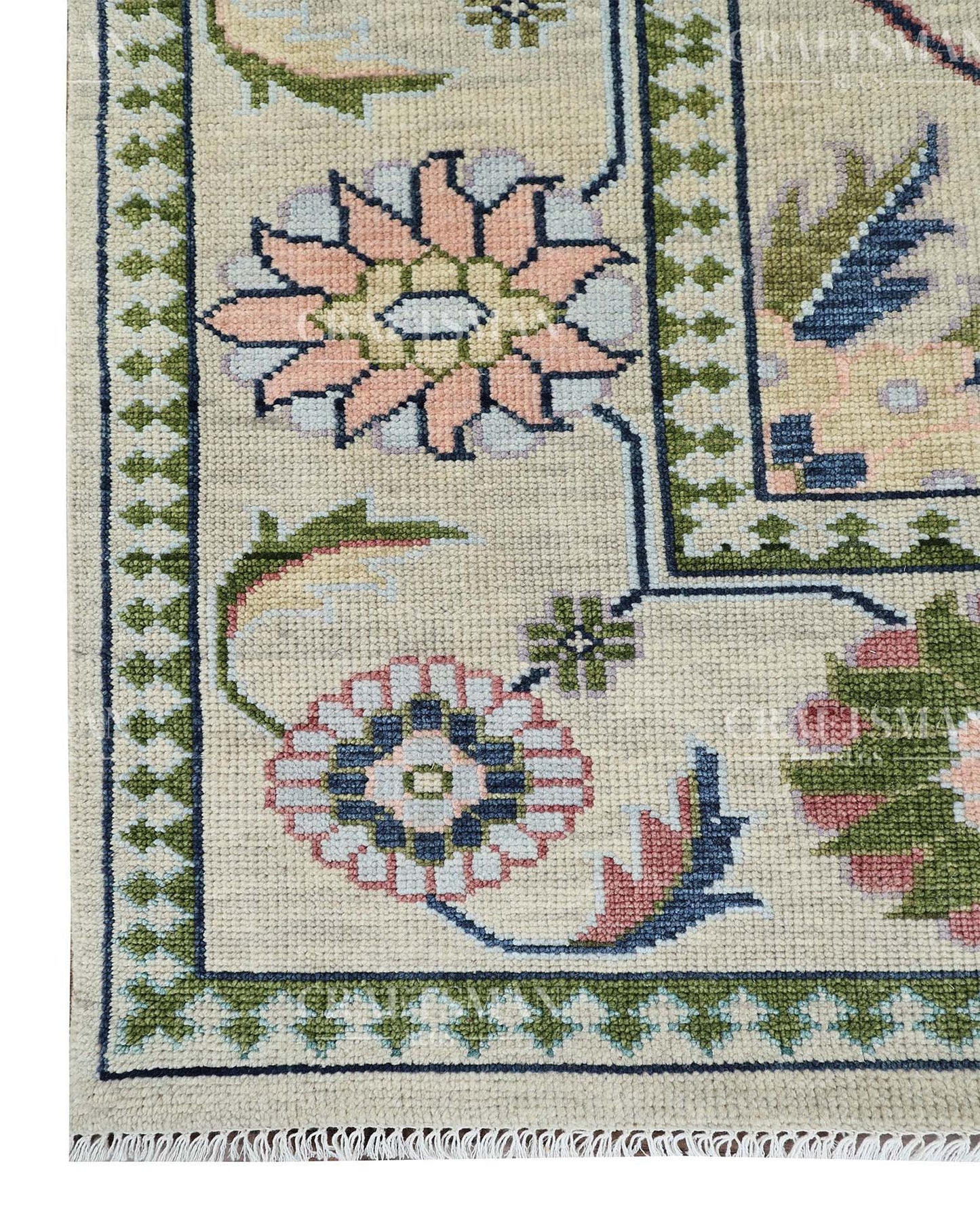 Selric Wool Hand-Knotted Oushak-Inspired Rug