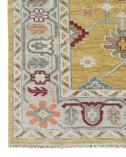 Enlor Wool Hand-Knotted Oushak-Inspired Rug