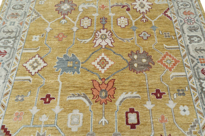 Enlor Wool Hand-Knotted Oushak-Inspired Rug