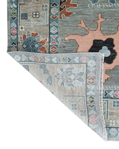 Korrin Wool Hand-Knotted Oushak-Inspired Rug