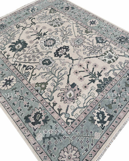 8x10 feet Wool Hand-Knotted Oushak-Inspired Rug | Craftsman Rugs Exclusive