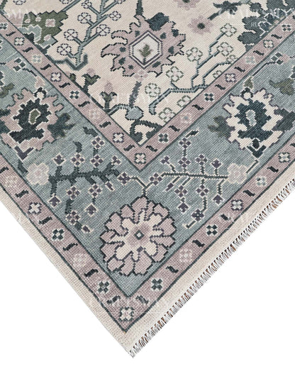 8x10 feet Wool Hand-Knotted Oushak-Inspired Rug | Craftsman Rugs Exclusive