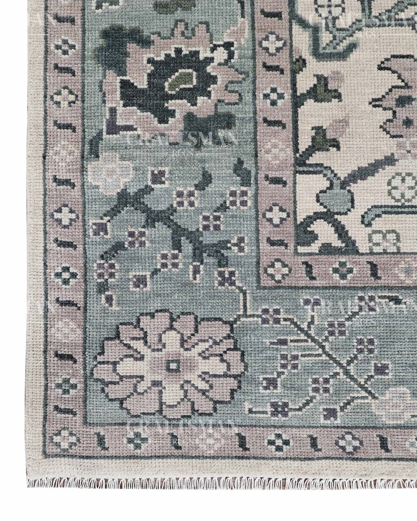 8x10 feet Wool Hand-Knotted Oushak-Inspired Rug | Craftsman Rugs Exclusive