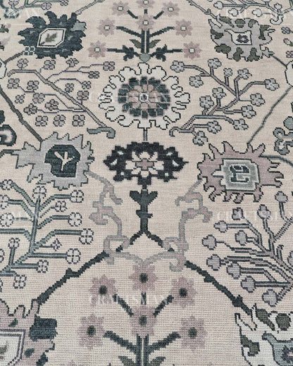 8x10 feet Wool Hand-Knotted Oushak-Inspired Rug | Craftsman Rugs Exclusive