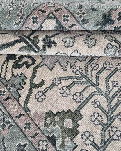 8x10 feet Wool Hand-Knotted Oushak-Inspired Rug | Craftsman Rugs Exclusive