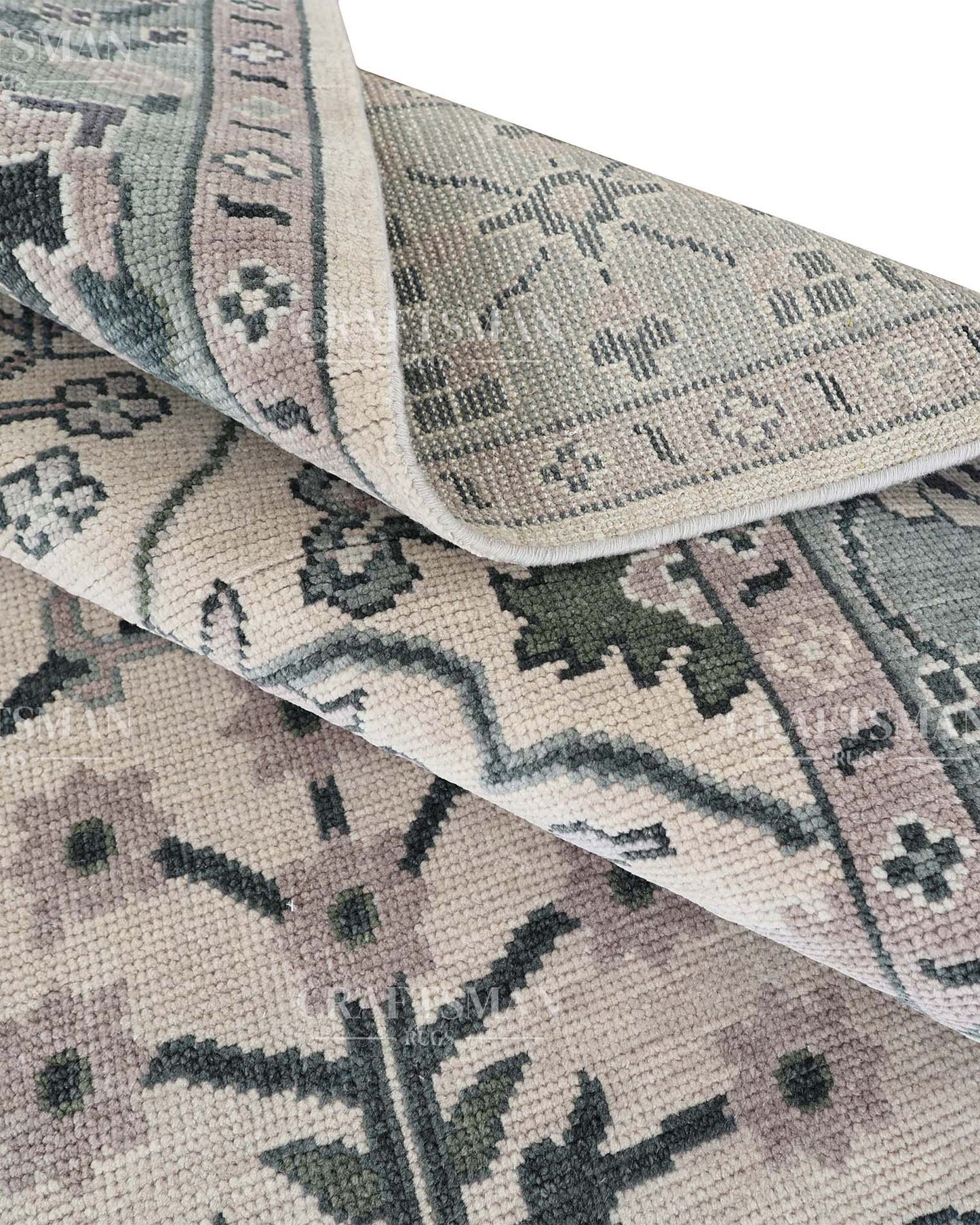 8x10 feet Wool Hand-Knotted Oushak-Inspired Rug | Craftsman Rugs Exclusive