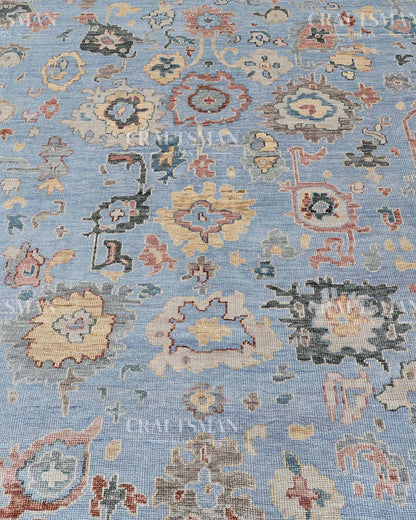 Navris Wool Hand-Knotted Oushak-Inspired Rug