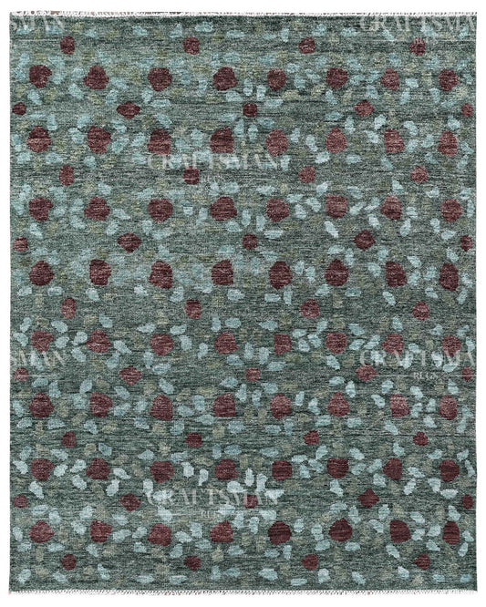 Orlan Wool Hand-Knotted Oushak-Inspired Rug