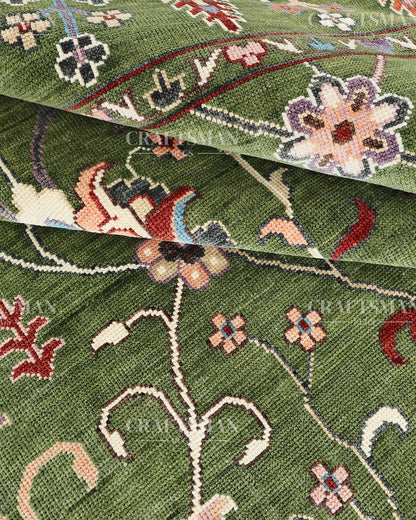 Aeris Wool Hand-Knotted Oushak-Inspired Rug