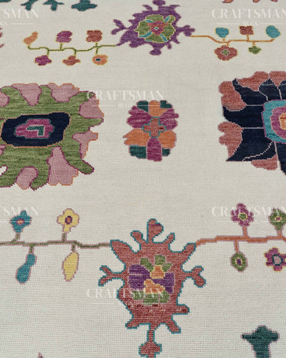 Envis Wool Hand-Knotted Oushak-Inspired Rug