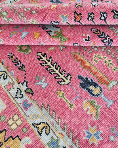 Lorin Wool Hand-Knotted Oushak-Inspired Rug