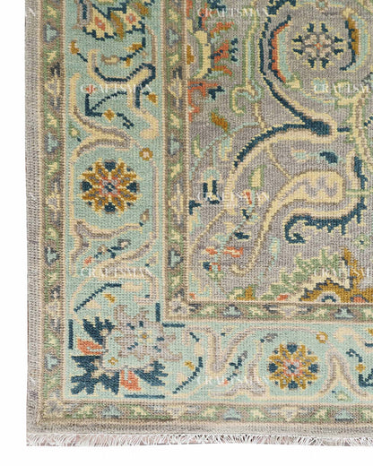 Wevra Wool Hand-Knotted Oushak-Inspired Rug