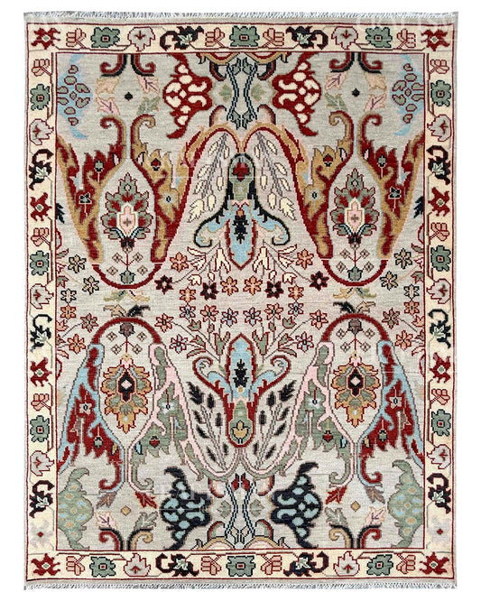 Serin Wool Hand-Knotted Oushak-Inspired Rug