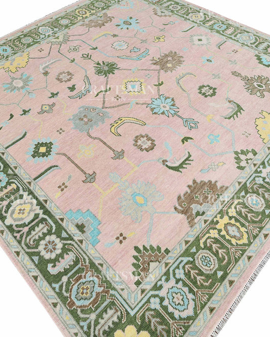 Corlin Wool Hand-Knotted Oushak-Inspired Rug