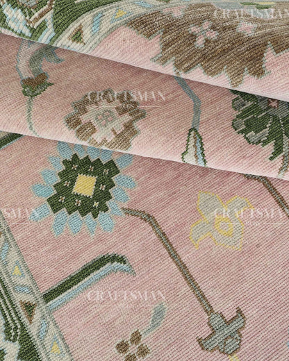Corlin Wool Hand-Knotted Oushak-Inspired Rug