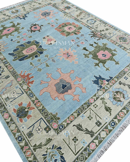 Movra Wool Hand-Knotted Oushak-Inspired Rug