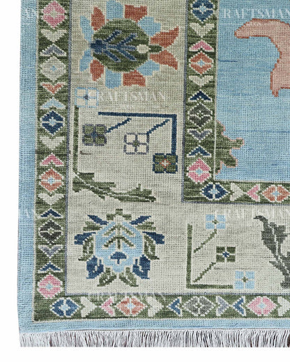 Movra Wool Hand-Knotted Oushak-Inspired Rug