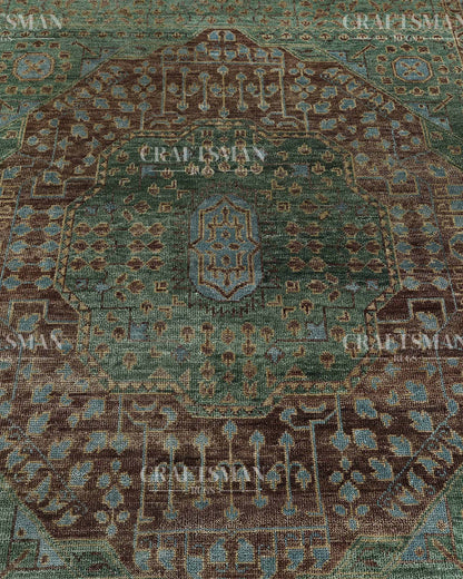 Elven Wool Hand-Knotted Oushak-Inspired Rug