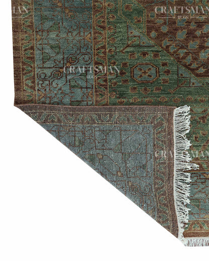 Elven Wool Hand-Knotted Oushak-Inspired Rug