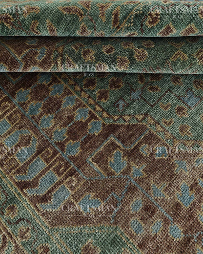 Elven Wool Hand-Knotted Oushak-Inspired Rug