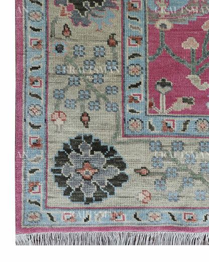 Rivor Wool Hand-Knotted Oushak-Inspired Rug