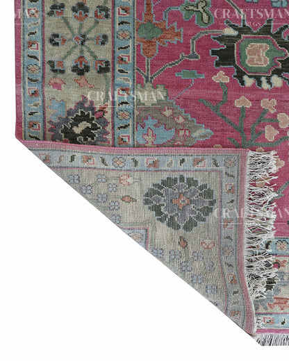 Rivor Wool Hand-Knotted Oushak-Inspired Rug