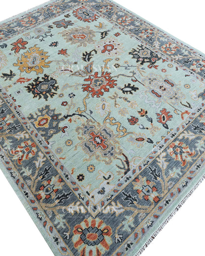 Savra Wool Hand-Knotted Oushak-Inspired Rug