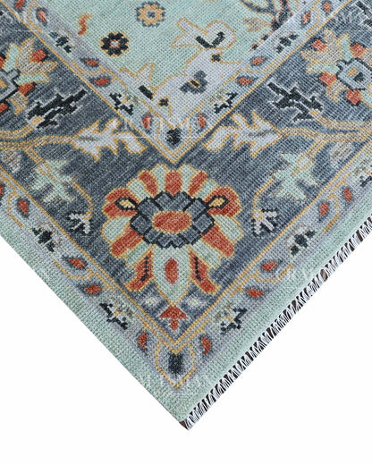 Savra Wool Hand-Knotted Oushak-Inspired Rug