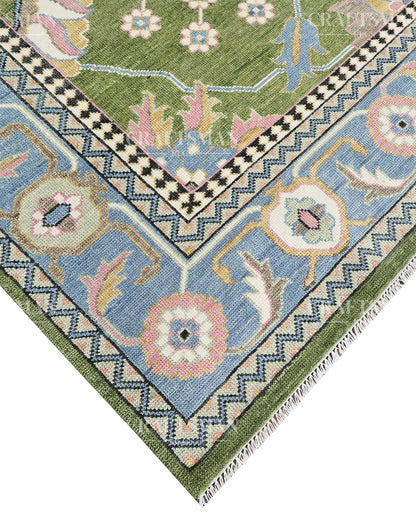 Iveris Wool Hand-Knotted Oushak-Inspired Rug
