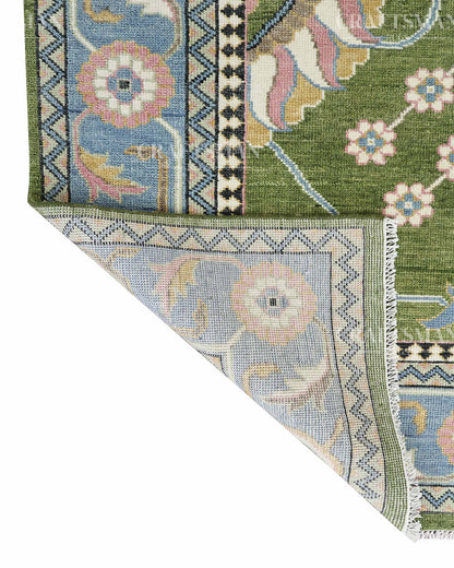 Iveris Wool Hand-Knotted Oushak-Inspired Rug