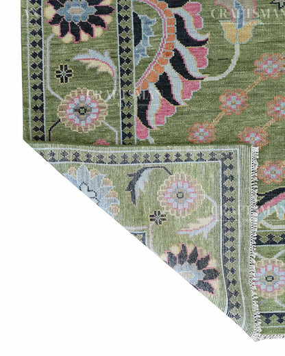 Dalra Wool Hand-Knotted Oushak-Inspired Rug