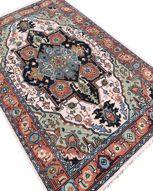 Ferin Wool Hand-Knotted Oushak-Inspired Rug