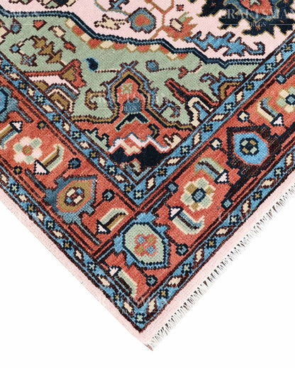 Ferin Wool Hand-Knotted Oushak-Inspired Rug