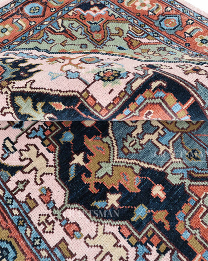 Ferin Wool Hand-Knotted Oushak-Inspired Rug