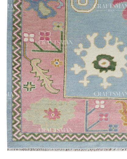 Nolvir Wool Hand-Knotted Oushak-Inspired Rug